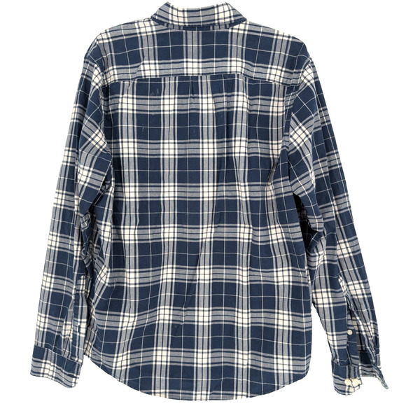 VTG Y2K Abercrombie & Fitch Mens Blue Plaid Moose Preppy Button Down Shirt XL - Picture 2 of 7